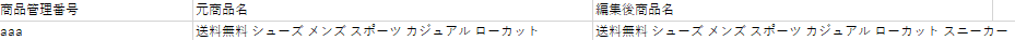 元の商品名に「スニーカー」がないため、こちらを追加