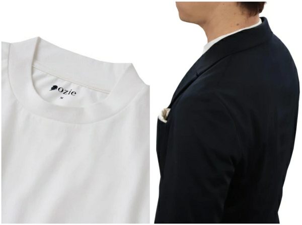 スーツやジャケットにぴったりなozieのTシャツ