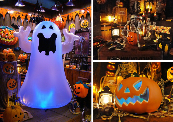 商品単体ではなく世界観を感じられるハロウィン向けの写真を撮影している