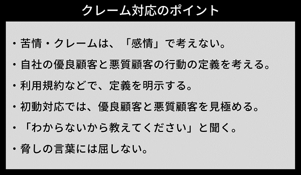 クレーム対応のポイント
