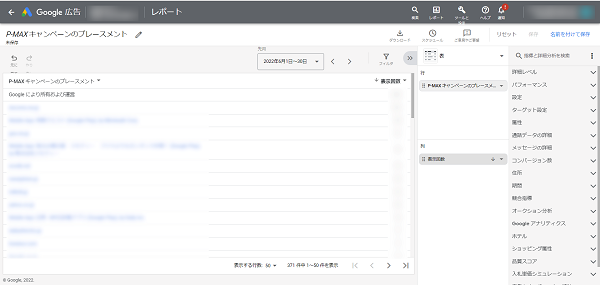 プレースメント レポート