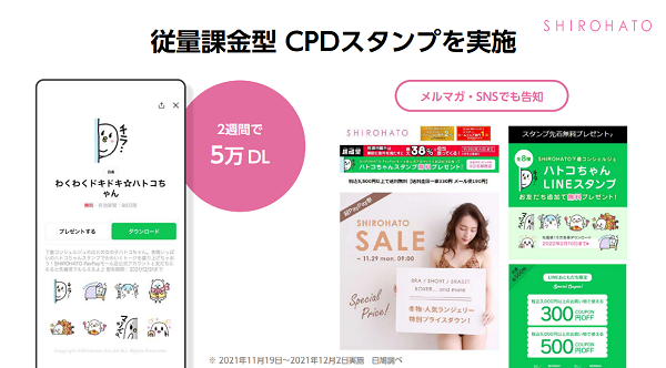 友だち追加：SHIROHATOの事例２