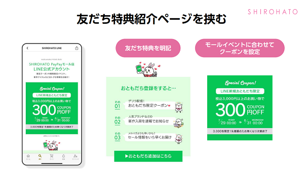 友だち追加：SHIROHATOの事例３