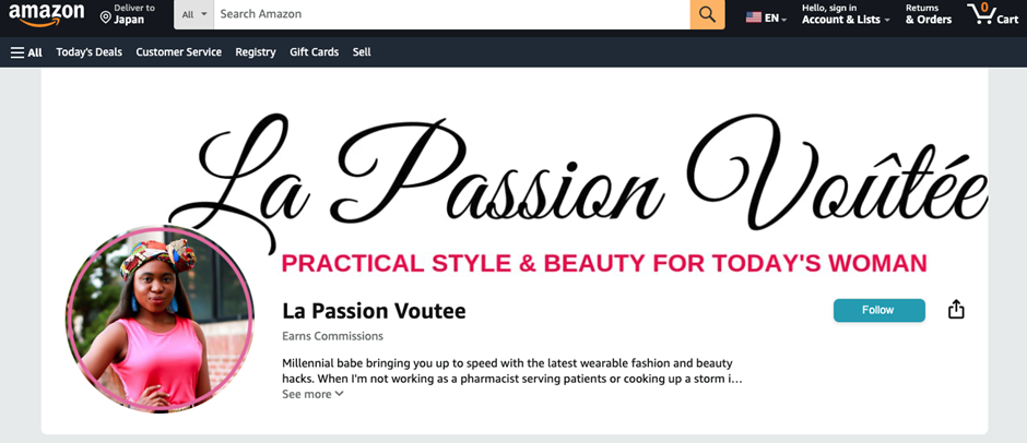 Amazonインフルエンサー・プログラムの活用事例：La Passion Voûtée