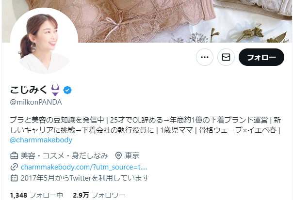 現在では３万人近いフォロワー数のこじみくさん（Xアカウント）