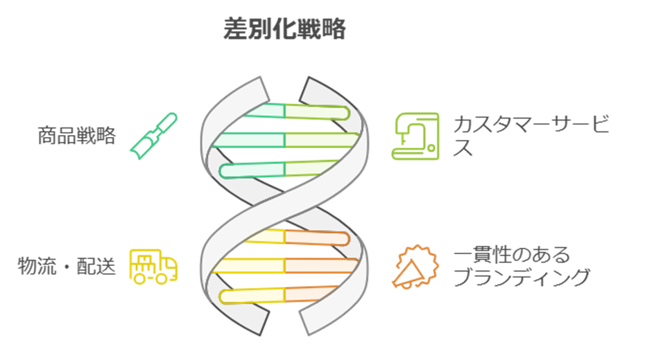 差別化戦略の具体的な実装