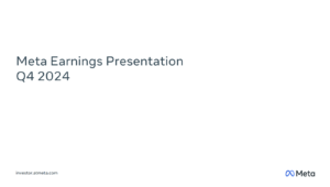Meta、2024年第４四半期決算発表：広告売上は好調、AIとメタバースへの投資継続