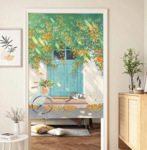 猫柄ドアカーテン