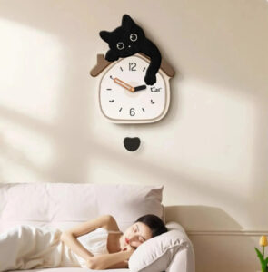 猫デザイン壁掛け時計