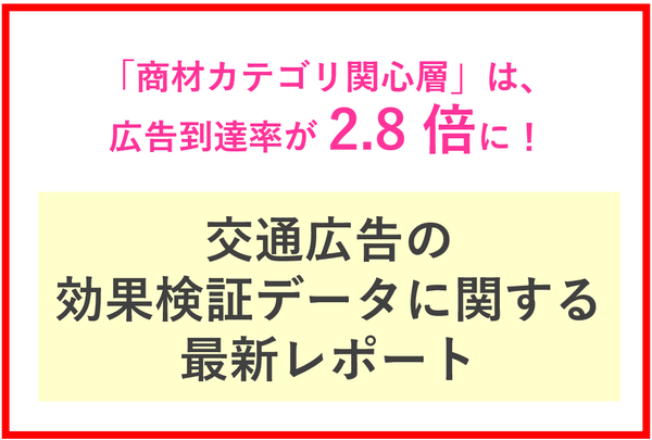 交通広告の効果に関する調査結果を発表・商材への関心が高い人ほど広告を記憶しやすい