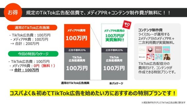 株式会社ライスカレー、TikTok広告とメディアPRを組み合わせた実質無料のプロモーションパッケージを2025年6月より提供開始