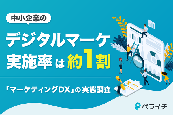 ペライチ調査：中小企業のデジタルマーケティング実施率は1割以下、自社サイト改善・更新はペライチ利用企業で約7割