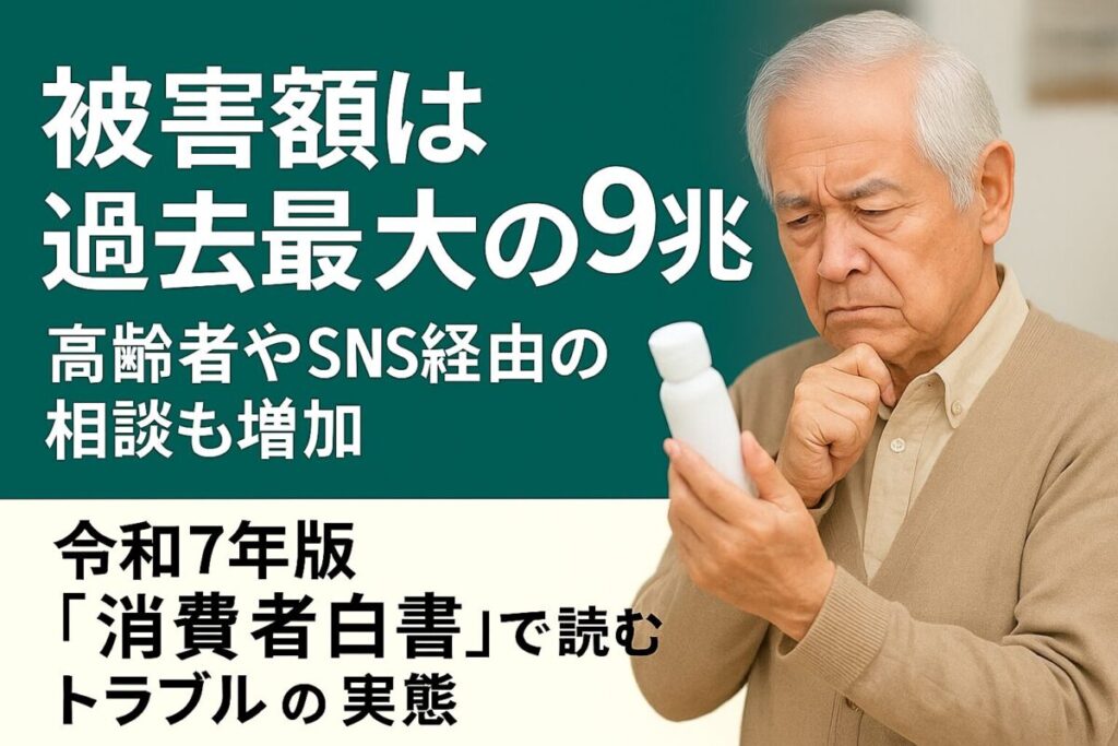 被害額は過去最大の９兆円、高齢者やSNS経由の相談も増加──令和７年版「消費者白書」で読むトラブルの実態