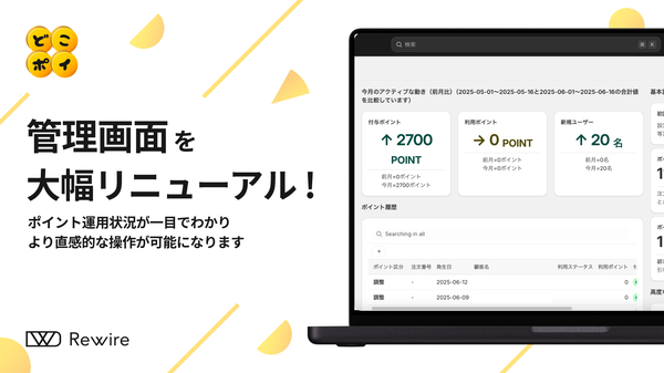 株式会社リワイアのポイントアプリ「どこポイ」、約4年ぶりに管理画面を大幅リニューアル - 視認性と操作性を向上
