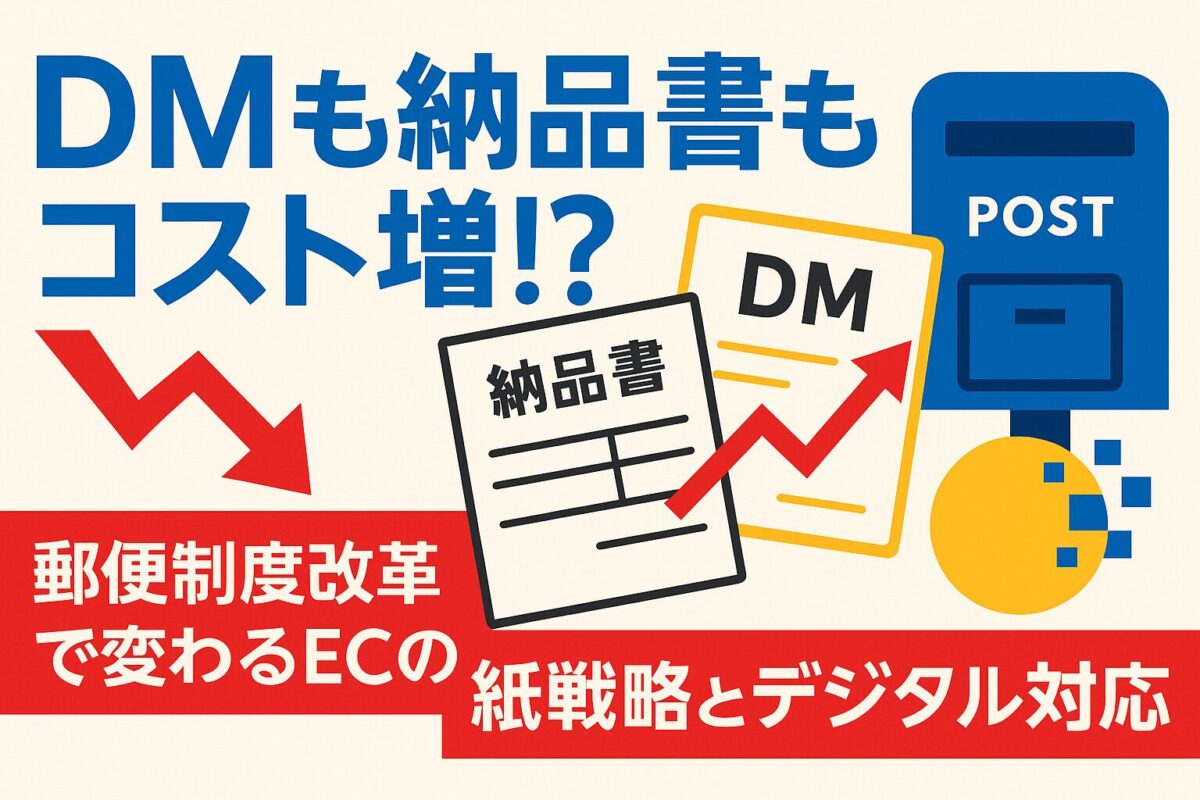 DMも納品書もコスト増！？郵便制度改革で変わるECの紙戦略とデジタル対応