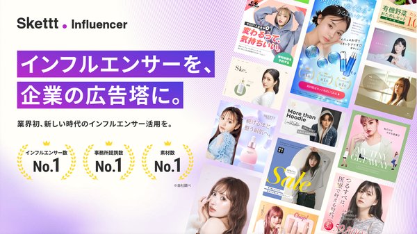 「Skettt Influencer」誕生！Wunderbar社がインフルエンサー宣伝素材を月額制で提供する業界初のサービスを開始