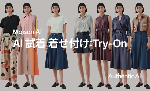 オーセンティックAI、MaisonAIに衣装の「着せ付け:Try-On」機能をリリース - 人物画像と衣装画像を自然合成