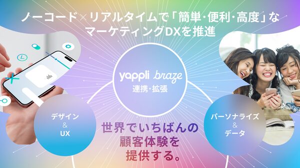 株式会社ヤプリとBraze、カスタマーエンゲージメント強化に向けて連携開始 - ノーコードアプリ開発から1to1マーケティングまでシームレスに