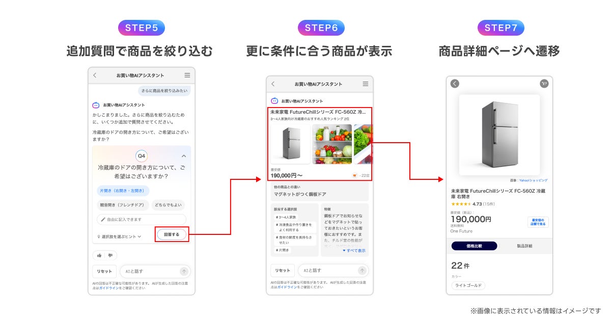 お買い物AIアシスタントの使用例