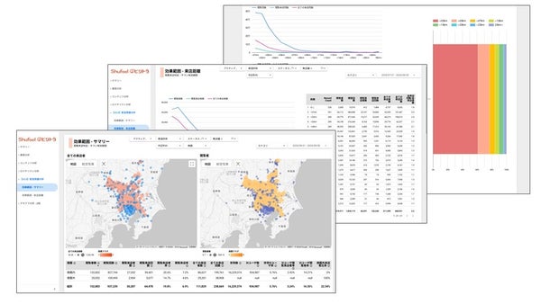 配信商圏分析機能の画面