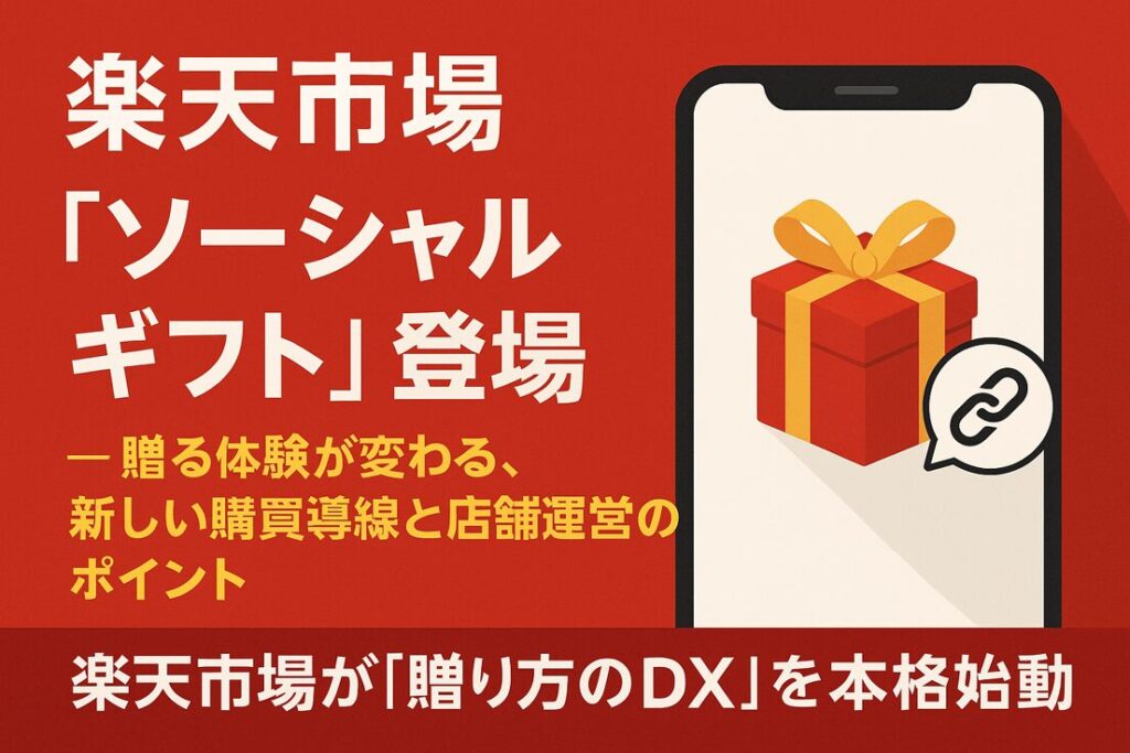 楽天市場に「ソーシャルギフト」登場 ― 贈る体験が変わる、新しい購買導線と店舗運営のポイント