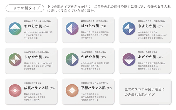 9つの肌タイプ分類