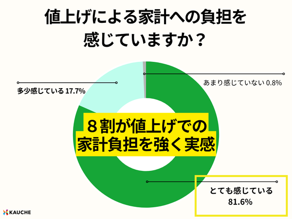 家計負担の実感度調査グラフ
