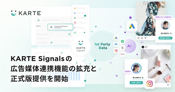 プレイド、1st Party Dataで広告最適化を実現する「KARTE Signals Connector」を正式版として提供開始