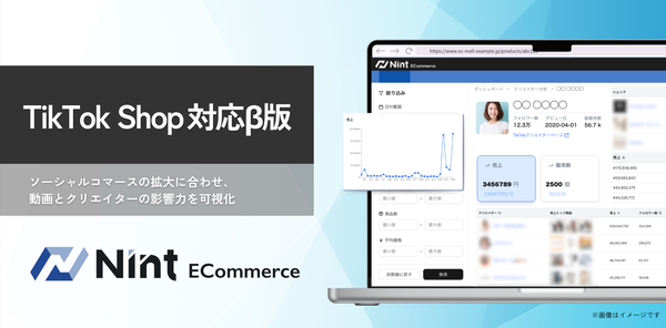 株式会社Nint、TikTok Shopデータ分析対応「Nint ECommerce」のβ版提供開始とモニター企業募集を発表