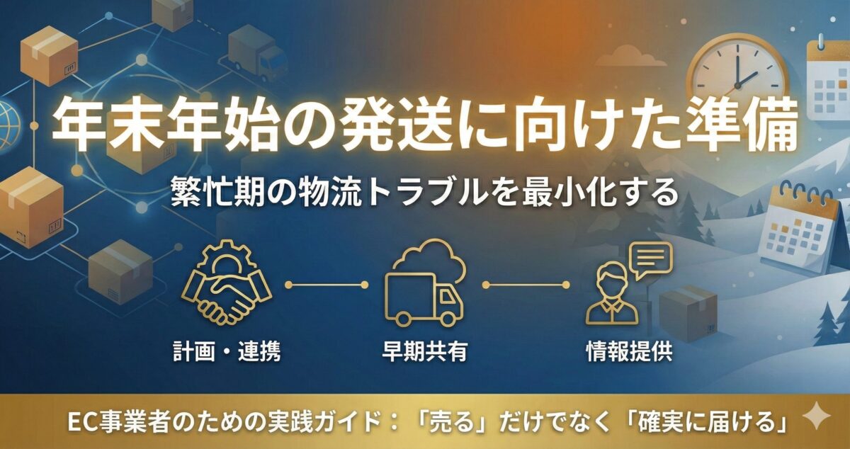 年末年始の発送に向けた準備|繁忙期の物流トラブルを最小化する3つのステップ
