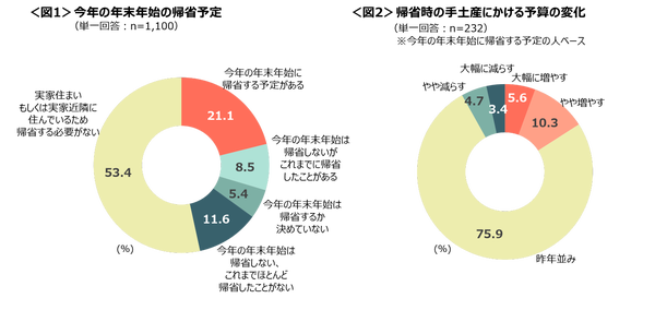 帰省時の手土産予算グラフ