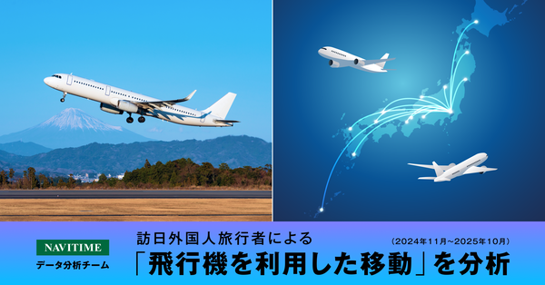訪日外国人の航空機利用動向分析：静岡空港・那覇空港の入国者増加率がトップに｜ナビタイムジャパン