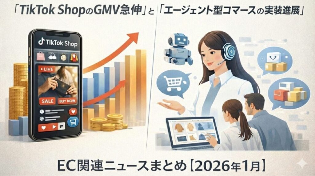 「TikTok ShopのGMV急伸」と「エージェント型コマースの実装進展」EC関連ニュースまとめ【2026年１月】