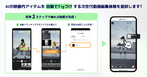 パロニム「Tig Short」にAI自動追従機能を搭載、縦型ショート動画のタグ付け作業を大幅効率化