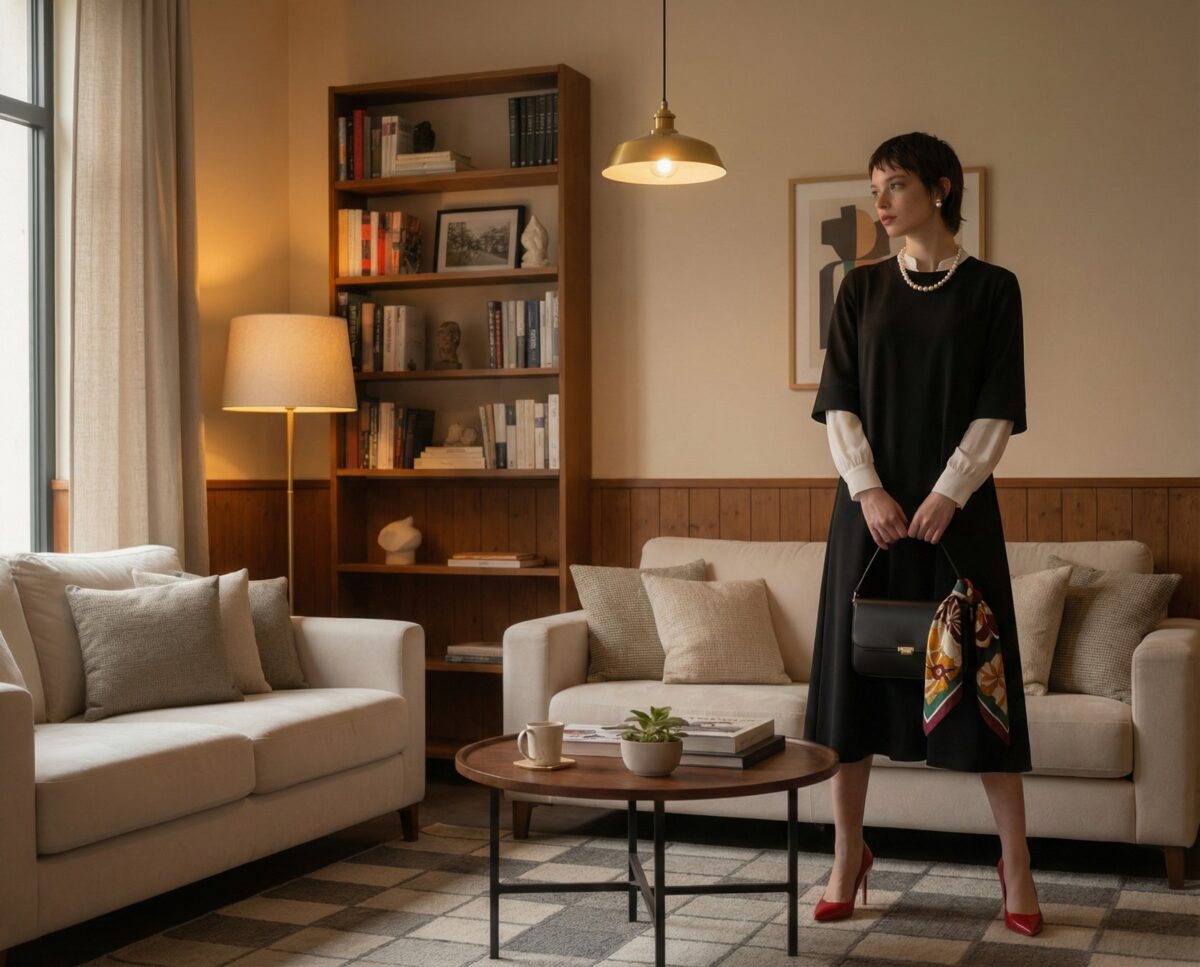 アップロードしたファッションアイテムでコーディネイトされた生成画像