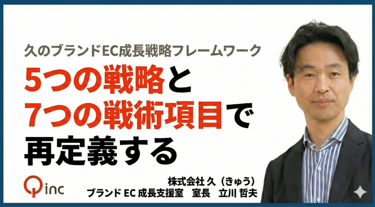 5つの戦略と7つの戦術項目で再定義する【久のブランドEC成長戦略フレームワーク】